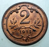 7.685 AUSTRIA 2 HELLER 1911 AUNC, Europa, Bronz