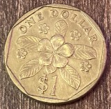 C50 - Moneda foarte veche - Singapore - 1 dolar - 1990