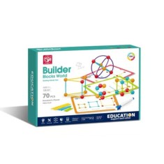 Set de constructie STEAM - Forme 3D (70 piese) PlayLearn Toys