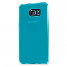 Husa Silicon Samsung Galaxy S6 Edge+ g928 Clear Blue Ultra Thin foto