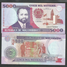 MOZAMBIC / MOZAMBIQUE 5000 5.000 METICAIS 1991 UNC [1] P-136 , necirculata