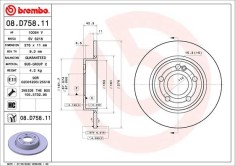 BREMBO 08.D758.11 PRIME LINE - UV Coated Disc frana