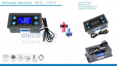 Termostat electronic digital Controler temperatura 12V 24V 10A foto