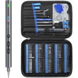 Set Surubelnita Electrica 120 in 1, SofiaCONCEPT&reg;, 330 Mah - 100 biti, Aluminium, Magnetica, 3 Lumini Led