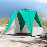 vidaXL Cort camping 4 persoane verde marin impermeabil setare rapidă