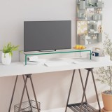 VidaXL Stand TV/Suport monitor sticlă transparentă 90x30x13 cm