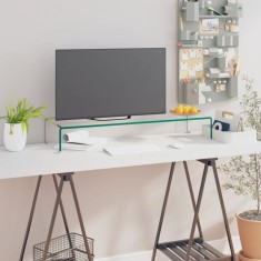 vidaXL Stand TV/Suport monitor sticlă transparentă 90x30x13 cm