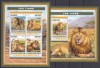 DB1 Fauna Africana Niger Lei MS + SS MNH, Nestampilat