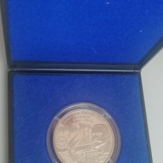 QW3 20 - Moneda argint - 100 lei 1999 - E Racovita Expeditia Antarctica Belgica