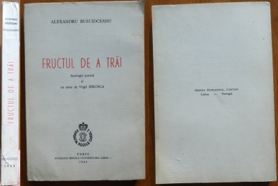 Alexandru Busuioceanu , Fructul de a trai ; Paris , 1963 , cu un eseu de Ierunca foto