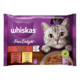 Whiskas capsule Pure Delight selecție clasică &icirc;n jeleu 4 x 85 g