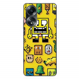 Husa compatibila cu Oppo A58 4G Silicon Gel Tpu Model Pixel Art Spongebob