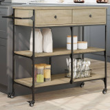 Gossi carucior de bucatarie stejar sonoma 105x42x95 cm lemn prelucrat