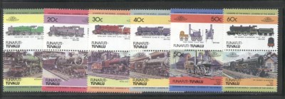 Tuvalu Funafuti 1984 Trains Railways 6 pairs Mi.1-12 MNH S.751 foto