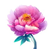 Cumpara ieftin Sticker decorativ Flori, Roz, 65 cm, 7637ST, Oem
