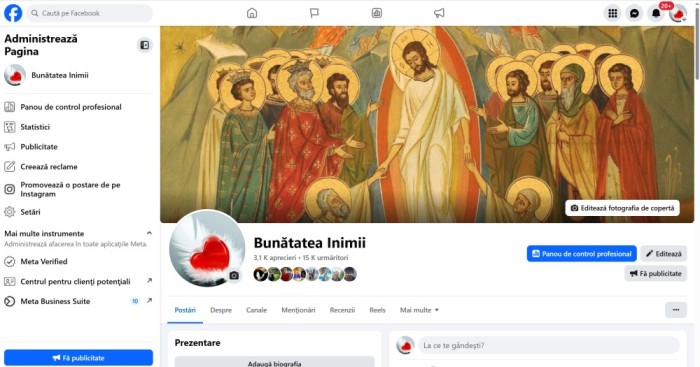 Pagina de facebook - Monetizarea continutului activa