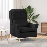 Fotoliu Modern vidaXL Negru, Tapițerie Poliester, Picioare Lemn, Design Ergonomic, Confortabil, Living/Dormitor