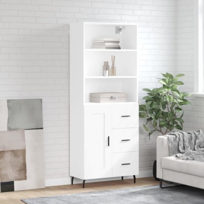 vidaXL Dulap &amp;icirc;nalt, alb, 69,5x34x180 cm, lemn compozit 3190037 foto