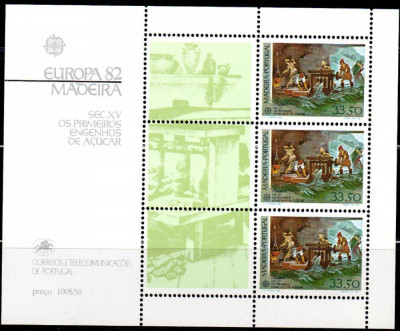 PORTUGALIA MADEIRA 1982, EUROPA CEPT, bloc neuzat, MNH foto