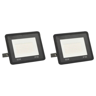 Proiectoare cu LED, 50 W, 2 buc., alb cald foto