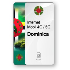 eSIM Internet Dominica, valabil 7 zile, trafic 1 GB, Standard