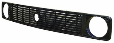 Grila radiator VW Transporter (T3), 07.1979-1992, negru, 255853652B, 956505 cu 2 locas lampi foto