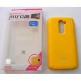 Husa Mercury Jelly LG G2 Galben Blister, Silicon