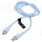 Cablu USB 2.0 VENTION USB A x2 și USB C mufă nichelat 1m negru