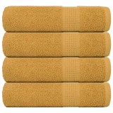 vidaXL Prosoape de m&acirc;nă 4 buc Aur 50x100 cm 360 g/m&sup2; 100% bumbac