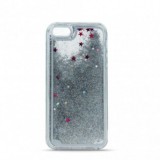 Husa Silicon Water Stars Silver Huawei P Smart - Protectie Premium, Design Strălucitor