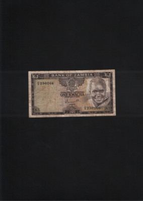 Rar! Zambia 1 kwacha 1978! seria230266 foto