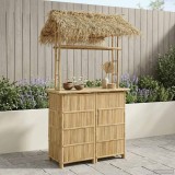 vidaXL Masă de bar exterioară natural 115 x 95 x 215 cm Bambus 42028065