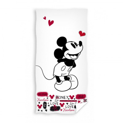 Prosop pentru copii din bumbac, Mickey Mouse, 70x140 cm, MCT-02 foto