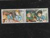 Moldova 2007 - Europa CEPT, Cercetasi, serie 2 valori dantelate, diptic, MNH,Mi.582-583
