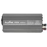 RO: Invertor de tensiune AlcaPower by President 600W 24V-230V, sinusoida modificata, port USB