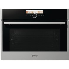 Gorenje BCM598S18X Cuptor compact incorporabil, combinat cuptor cu microunde, 50L, 12 functii, clasa energetica A, Inox