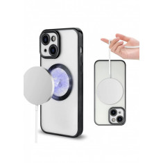 Huse silicon cu incarcare wireless compatibila cu Iphone 14 Negru