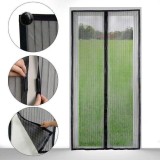 Perdea Magnetica Anti Insecte Tantari Neagra, Plasa Protectie, Inchidere Automata, Montaj Simplu, Pad-uri Adezive, Universal