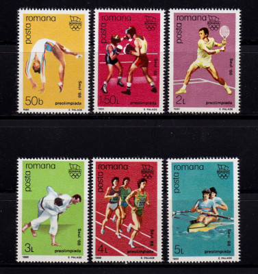 RO 1988 LP 1203 &amp;quot; JO de Vara , Seul - Preolimpiada&amp;quot;, serie, MNH foto