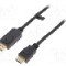 Cablu DisplayPort - HDMI, DisplayPort mufa, HDMI mufa, 1m, negru, LOGILINK - CV0126