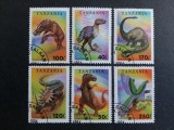 Serie Filatelică Dinozauri, Animale Preistorice &amp; Paleontologie / Tanzania (1994) - A583