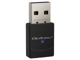 Adaptor WiFi USB 2.0 QOLTEC 56984 - Card Rețea Wireless Negru