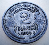 1.575 FRANTA WWII 2 FRANCS FRANCI 1945, Europa, Aluminiu