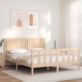 Gossi cadru de pat cu tablie, 160x200 cm, lemn masiv