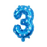 Balon din Folie Metalizata Cyrax, Figurina Cifra, Imprimeu Stele, Tema Aniversare 80 cm, Ambalaj Individual, Pai inclus, Umflare cu Aer sau Heliu, Alb