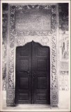 CP445 Mănăstirea Horezu &ndash; V&acirc;lcea Portalul bisericei, carte poștală, 1938, Fischer, Sibiu