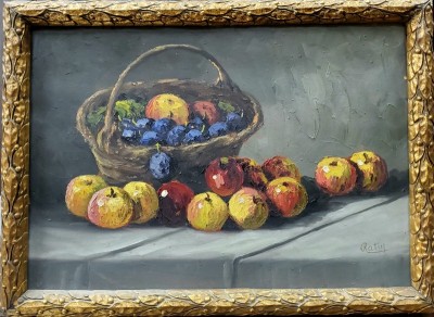 Cornel Ratiu (1882-1939) - Natura statica cu mere si prune foto