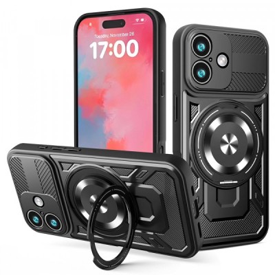 Husa pentru Apple iPhone 17, Techsuit, RuggedCam, Neagra foto