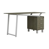 Cumpara ieftin Birou Prosper cu sertare melamina natural alb 140x60x76 cm