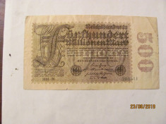 CY 500000000 500 milioane marci mark 01.09.1923 Reichsbanknote Germania unifata foto
